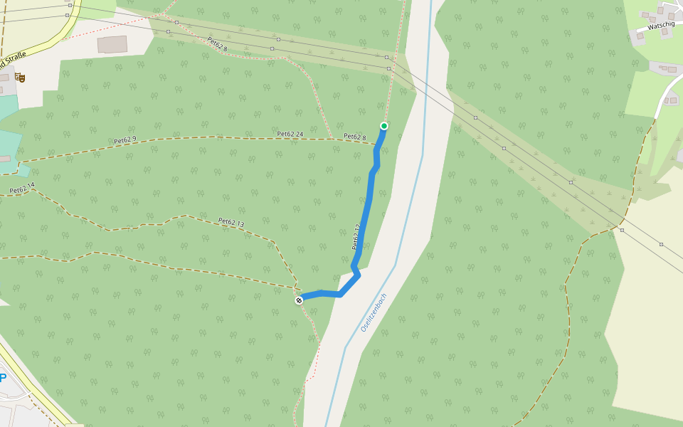 Pet62 12 walking route map in Tröpolach