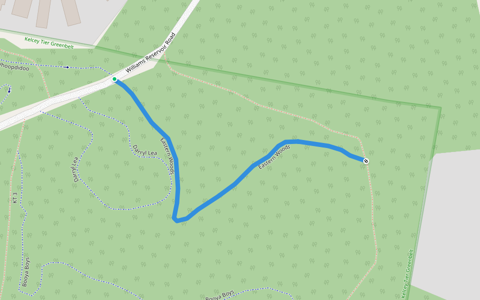 Eastern Woods walking route map in Stony Rise