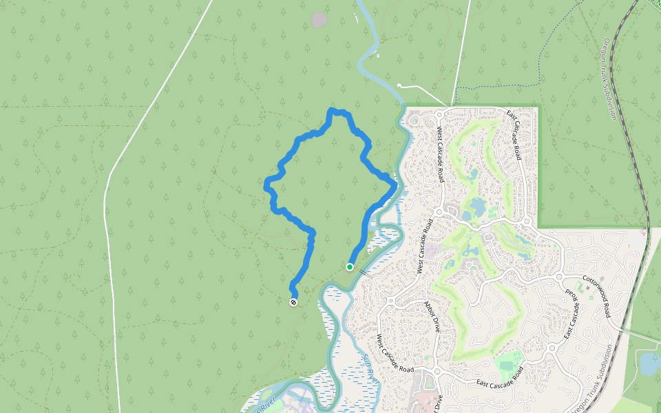 Roundabout walking route map in Sunriver