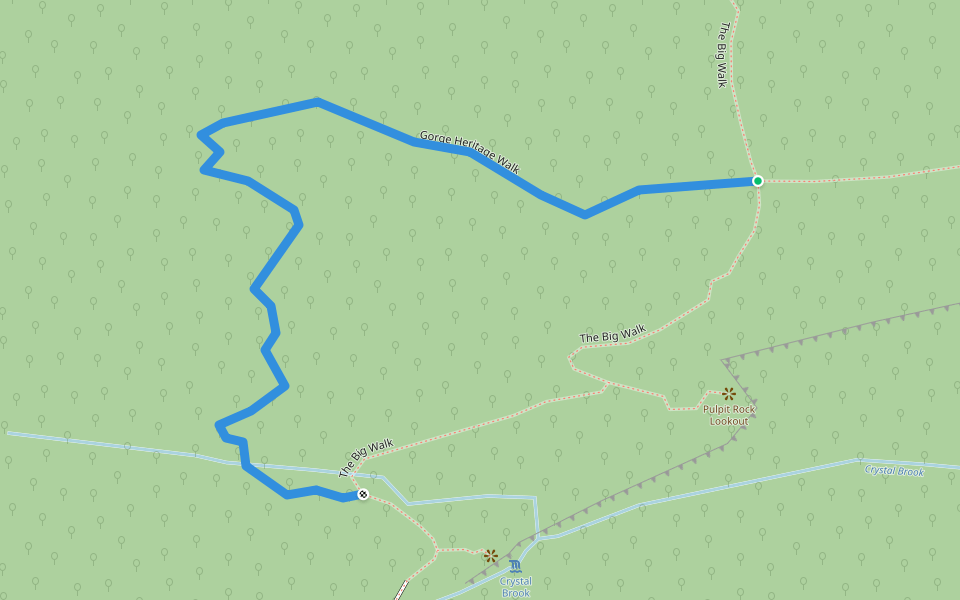 Gorge Heritage Walk walking route map in Mount Buffalo