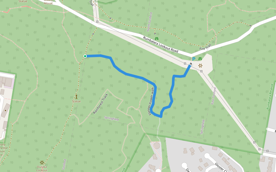 Flannel Flower walk walking route map in Gosford