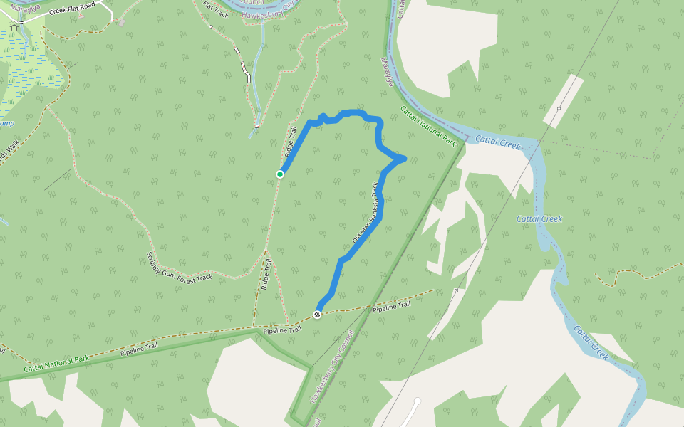 Old Man Banksia Track walking route map in Maraylya