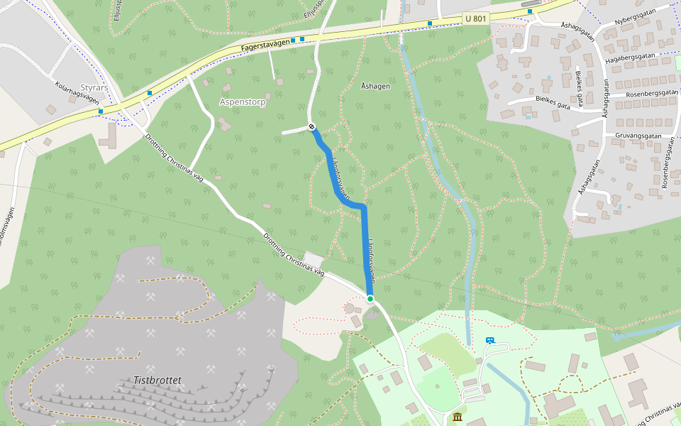 Långforsvägen walking route map in Sala