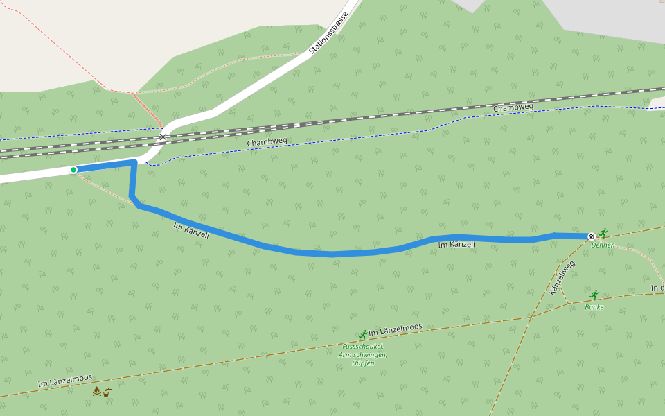 Im Känzeli walking route map in Schlieren