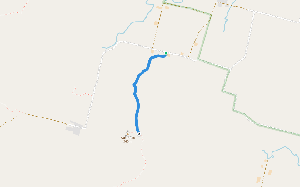 Sendero Norte - Cerro Cora walking route map in Cerro Cora