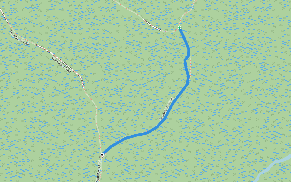 Sawmill Shortcut walking route map in Village of Clarkston