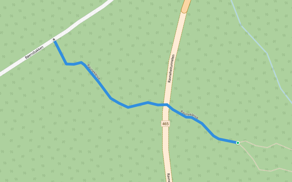 Raunekleiva walking route map in Farsund