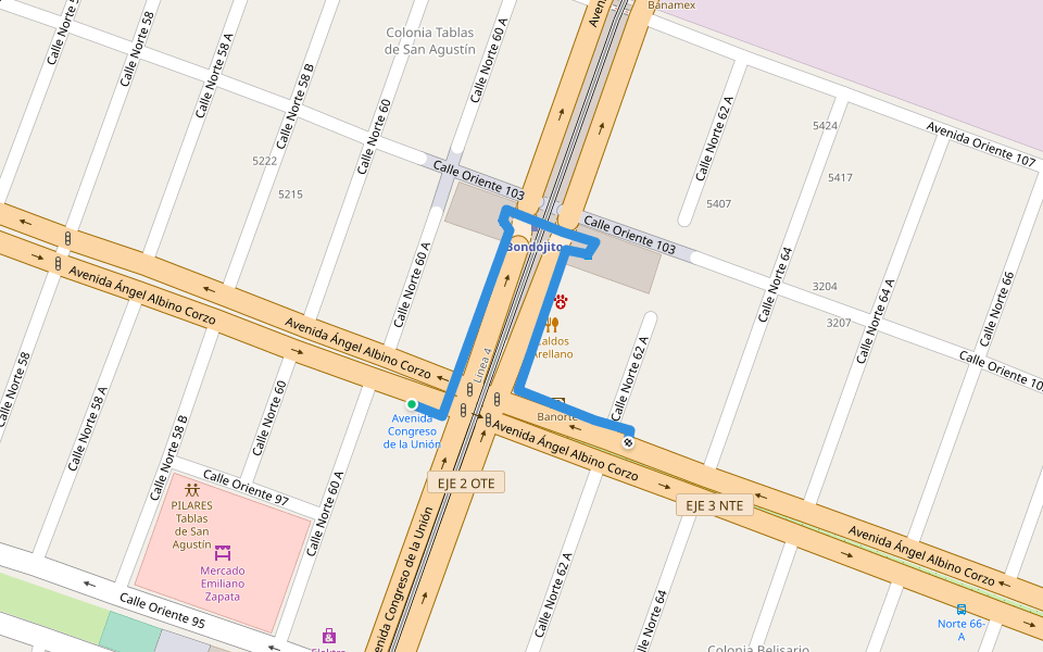 Transbordo Intermodal Metro Bondojito