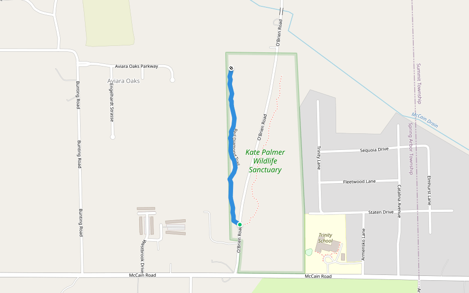 Red Diamond Trail walking route map in Jackson