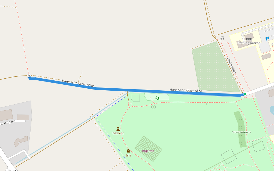 Hans-Schmotzer-Allee walking route map in Bad Windsheim