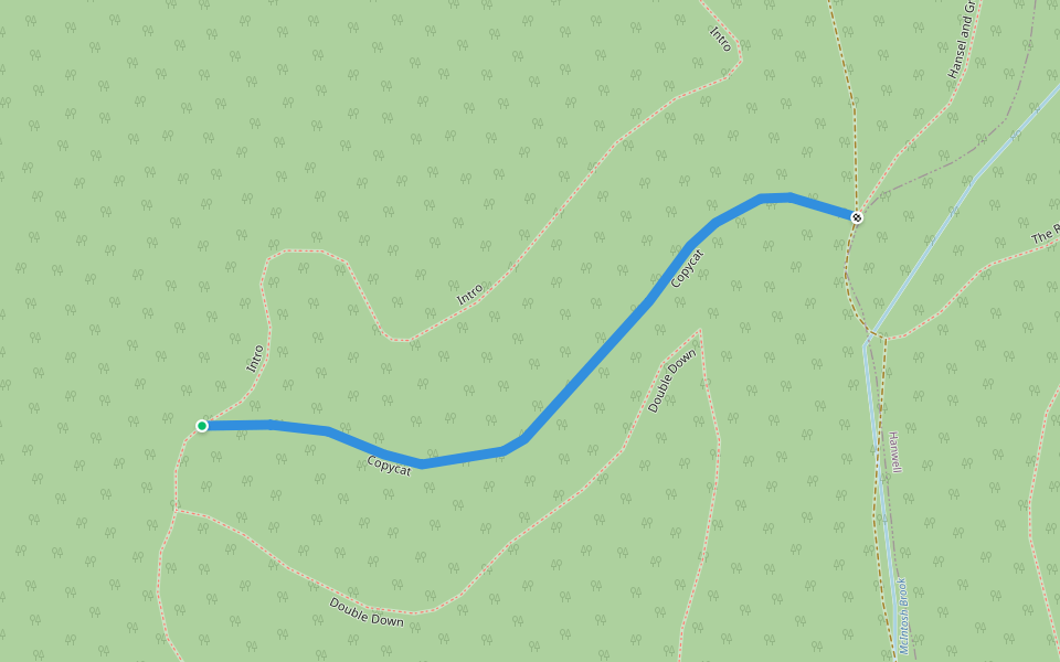 Copycat walking route map in Island View