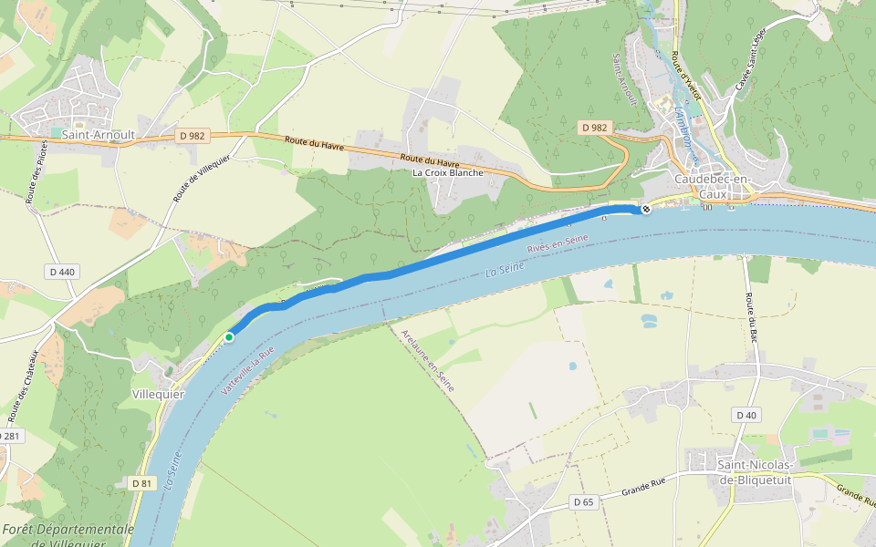 Véloroute La Seine à Vélo walking route map in Rives-en-Seine