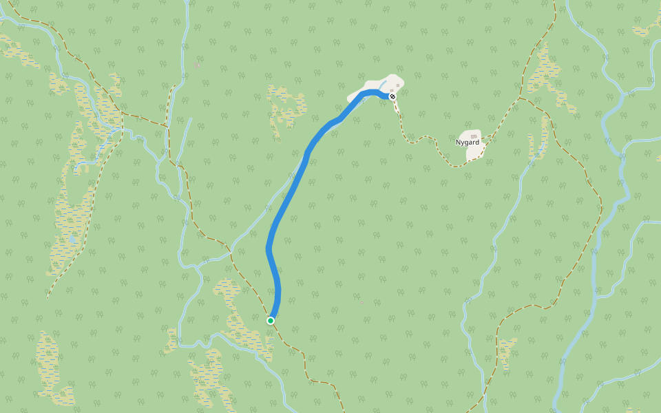Kallbekkstigen walking route map in Hovin