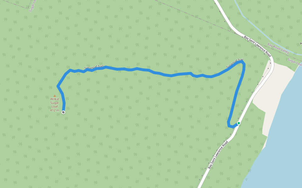 Sugarloaf-Trail walking route map in Cape North