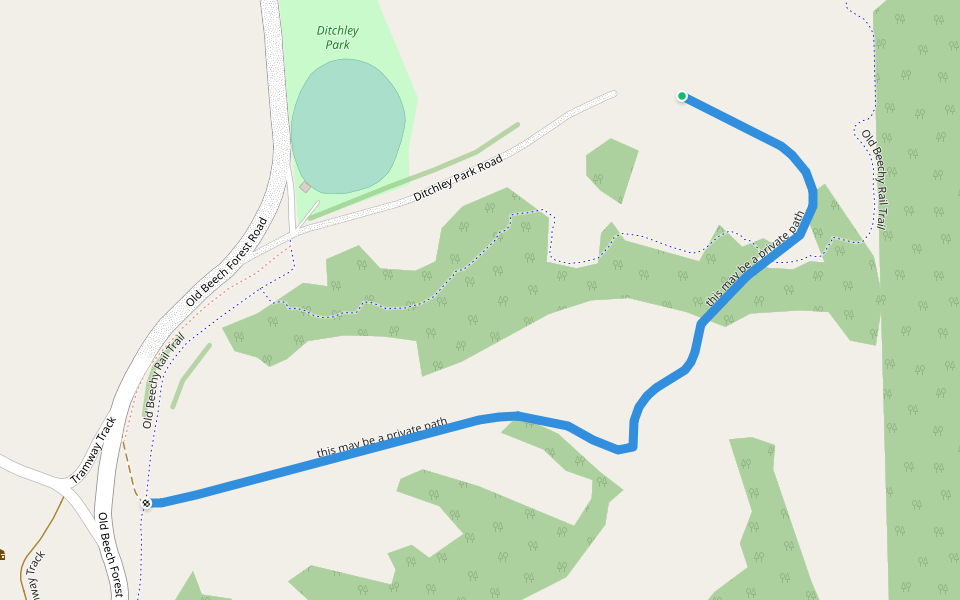 this may be a private path walking route map in Beech Forest