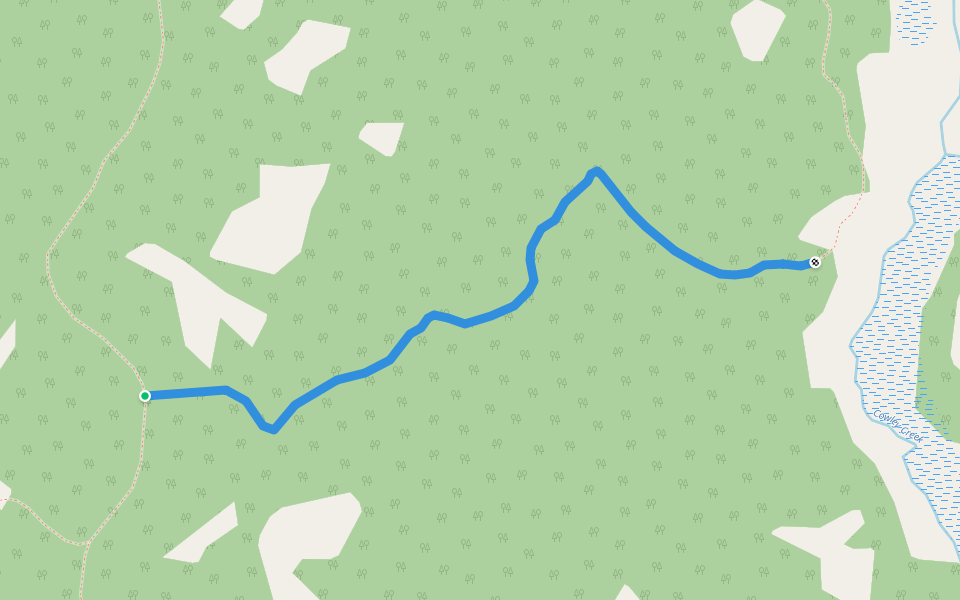 Mushroom Top Trail walking route map in Mount Lorne