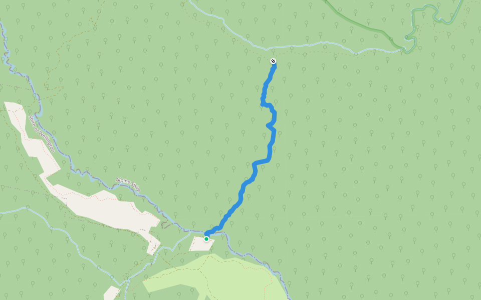 Wombat Gap walking track walking route map in Billabong