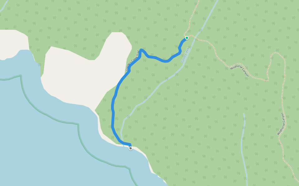 Goode's Creek Trail walking route map in Summerland