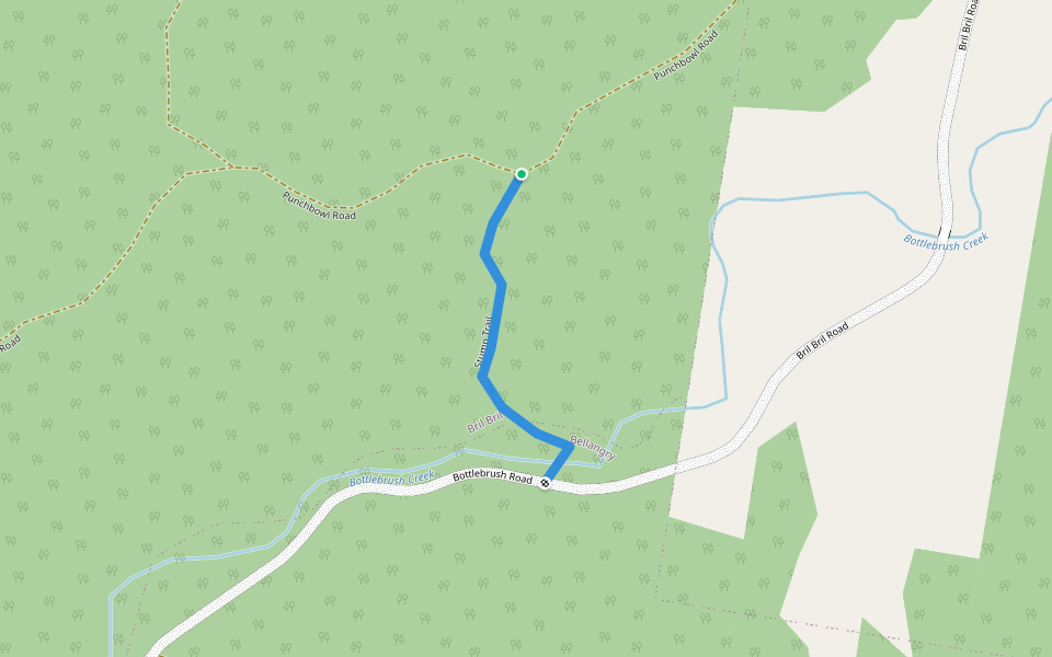 Stump Trail walking route map in Rollands Plains