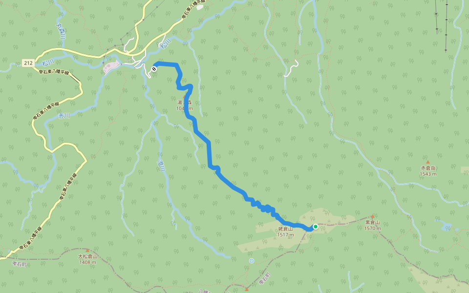 松川コース walking route map in Shizukuishi