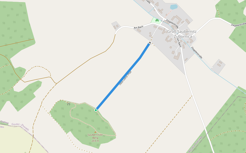 Obst-Le(h)r-Pfad walking route map in Hohendubrau
