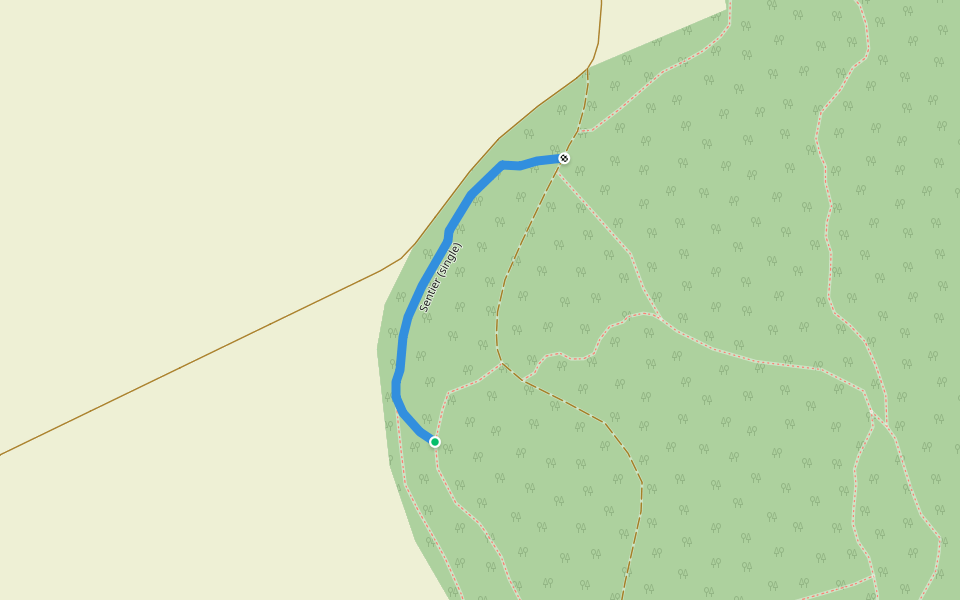 Sentier (single) walking route map in Châtel-Saint-Germain