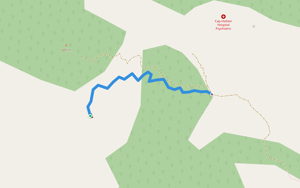 hike to the cross walking route map in Petite Riviere