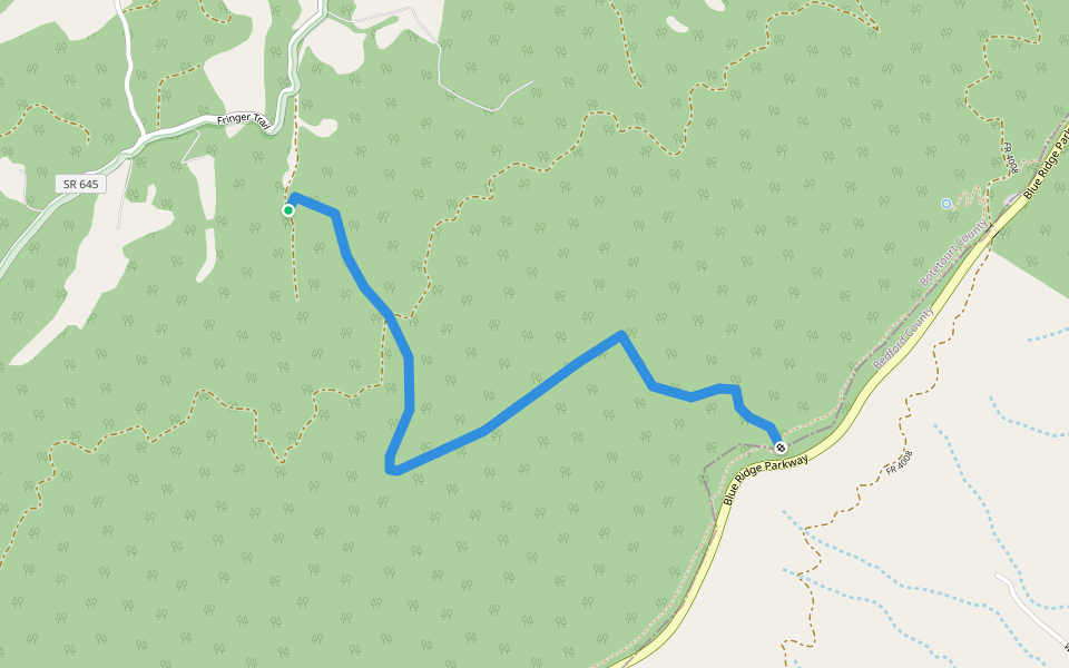 Hammond Hollow Trail walking route map in Buchanan