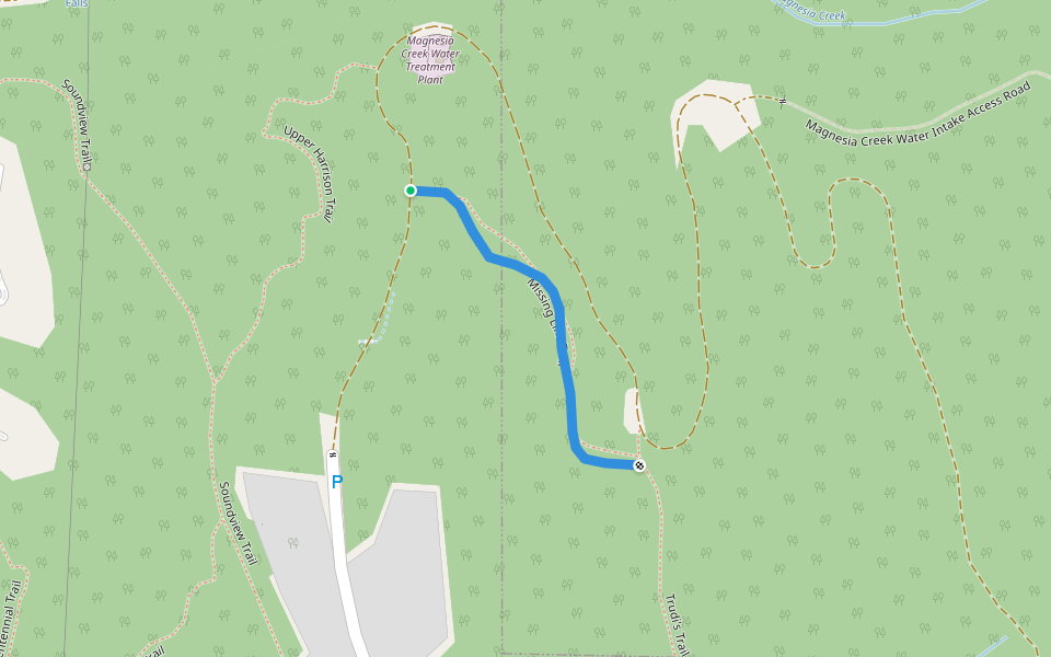 Missing Link Trail walking route map in Lions Bay