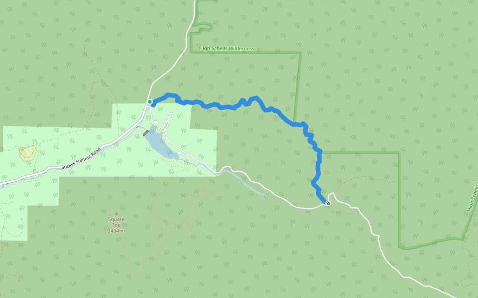 Cave Creek Trail walking route map in Ely