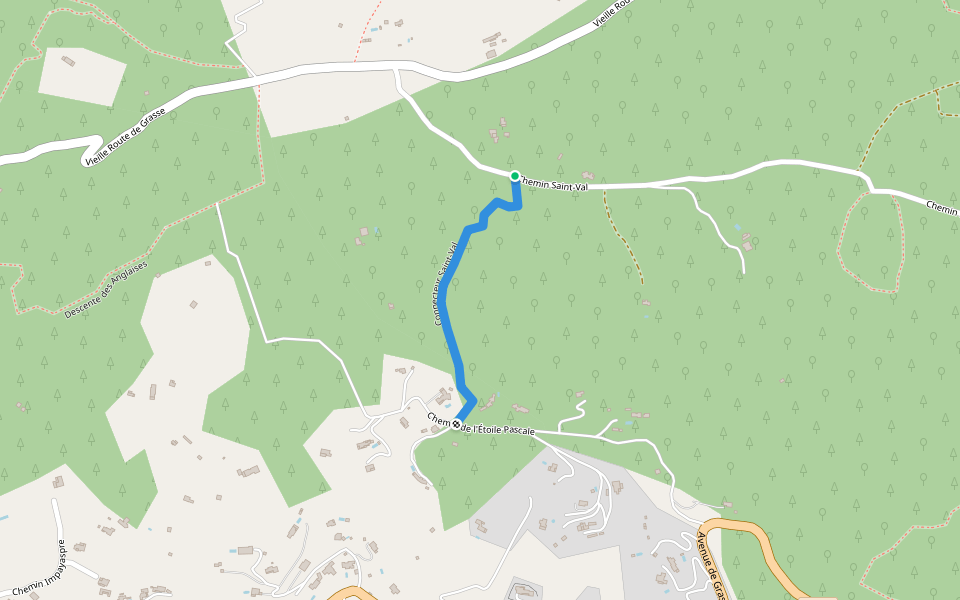 Connecteur Saint-Val walking route map in Draguignan