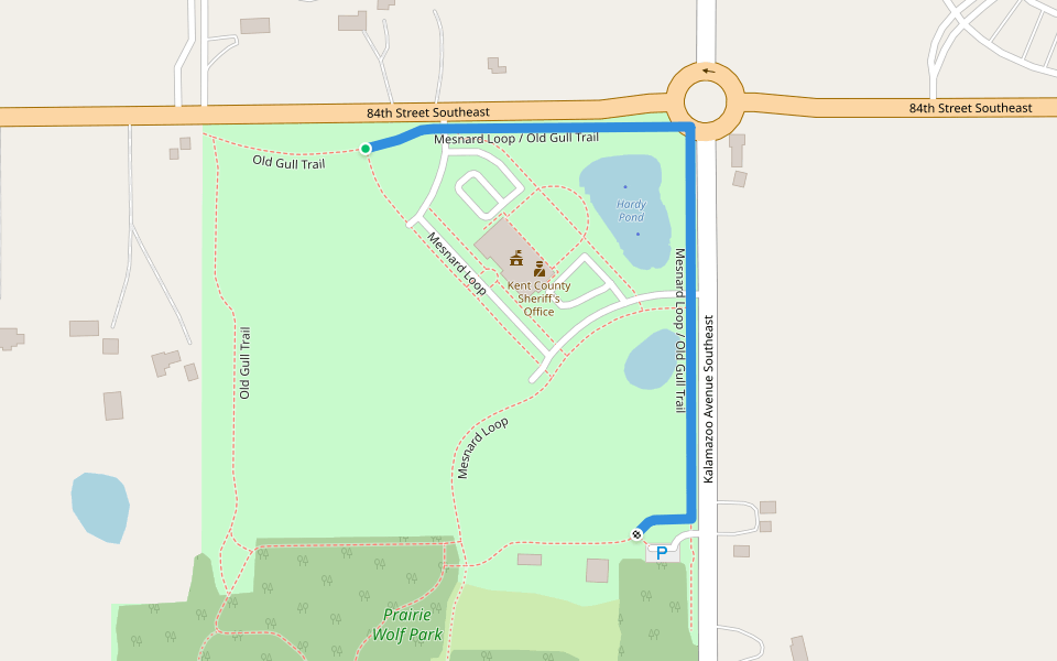 Mesnard Loop / Old Gull Trail walking route map in Byron Center