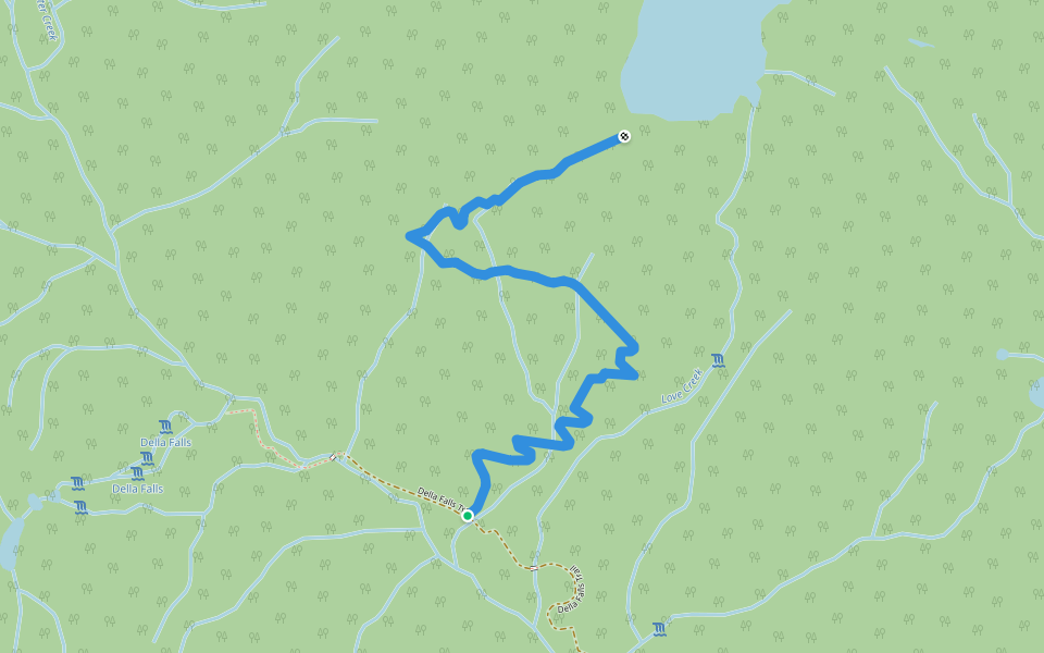 Love Lake Trail walking route map in Port Alberni