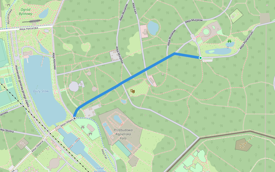 Aleja Gwiazd walking route map in Chorzów