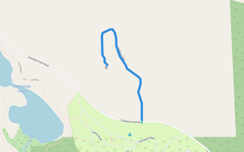 Lookout Trail walking route map in Genelle