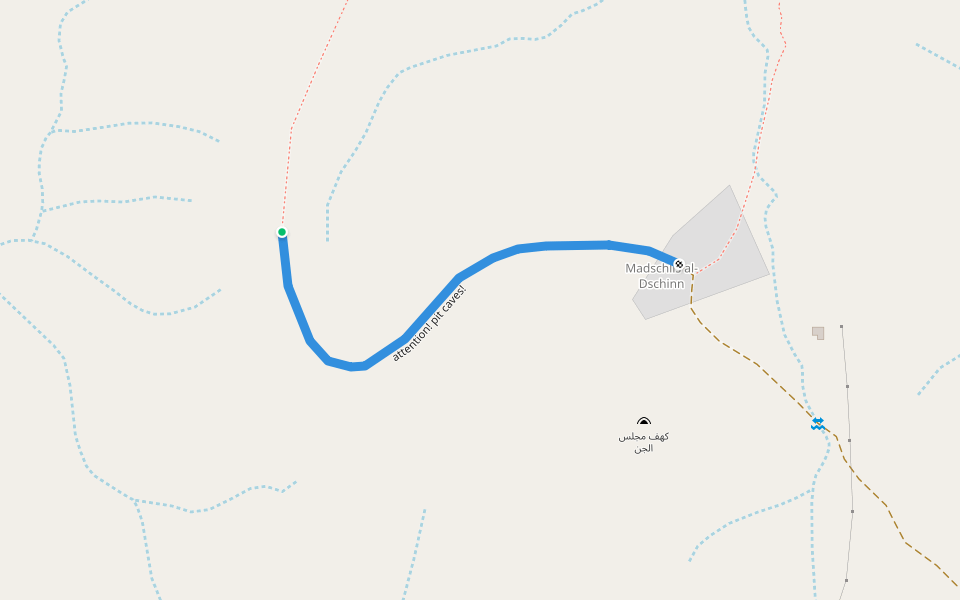attention! pit caves! walking route map in سيماء