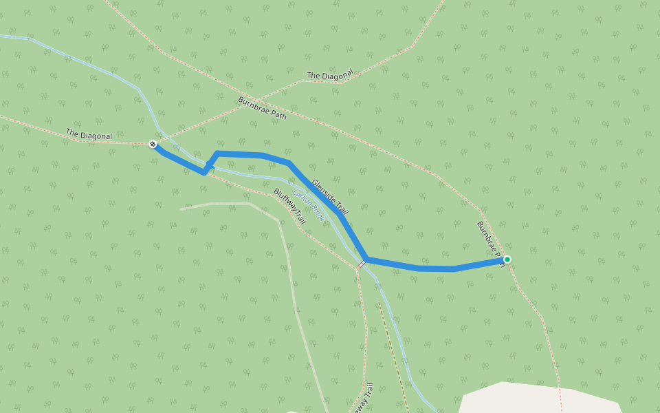 Glenside Trail walking route map in Randolph