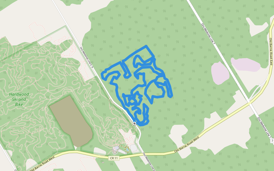 Sender Course walking route map in Oro Station