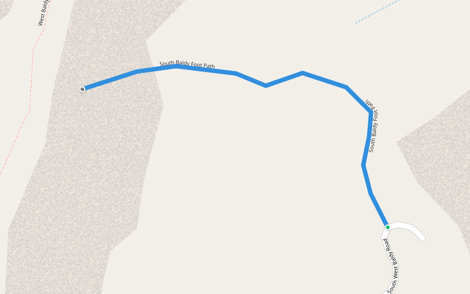 South Baldy Foot Path walking route map in Cold Bay