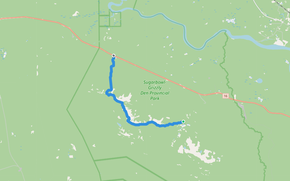 Sugarbowl Mountain Trail walking route map in Upper Fraser