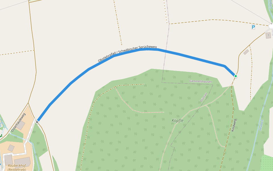 Obstlehrpfad / Schwäbischer Sprücheweg walking route map in Gammelshausen