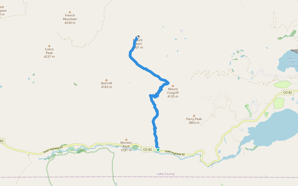 Mt. Elbert Southeast Ridge Hiking Trail - Buena Vista, Colorado | Pacer