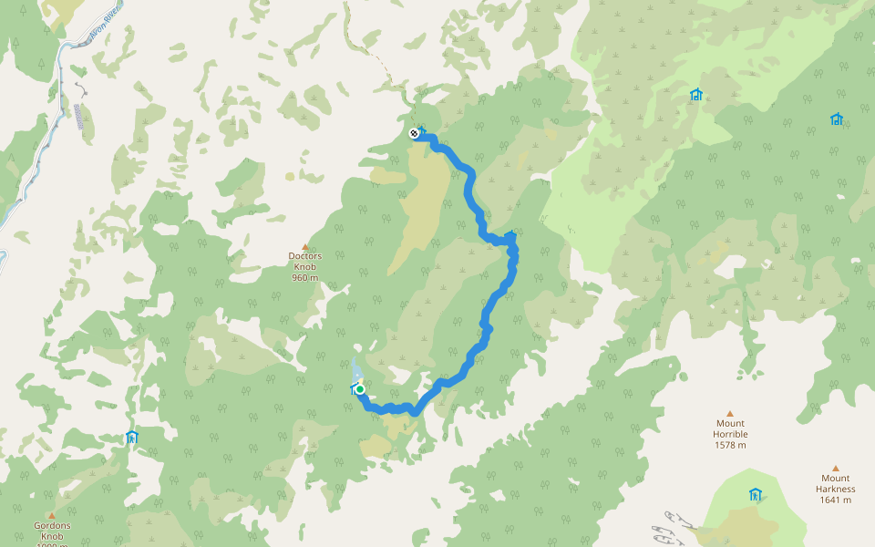 Tummil Track walking route map in Waihopai Valley