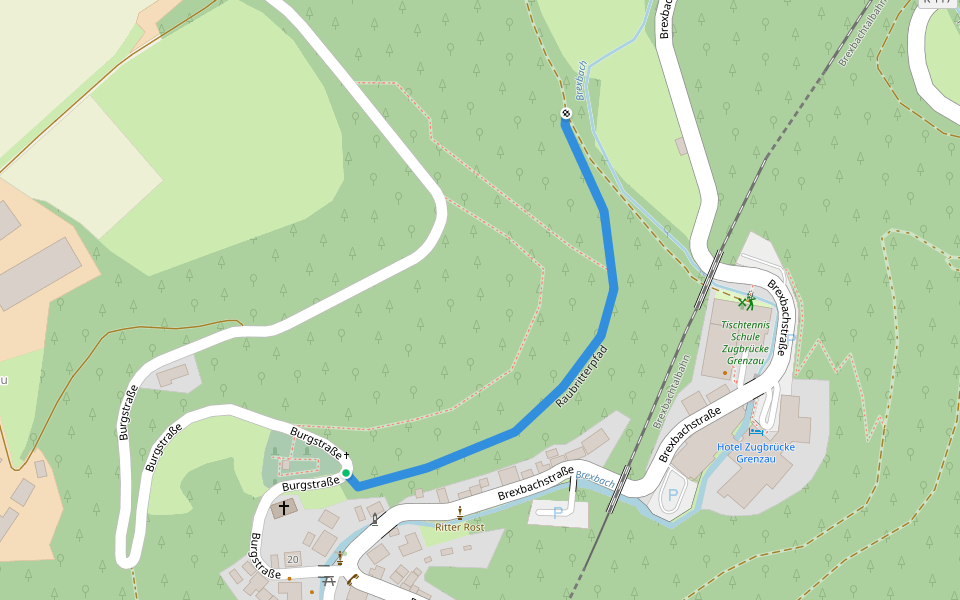 Raubritterpfad walking route map in Höhr-Grenzhausen