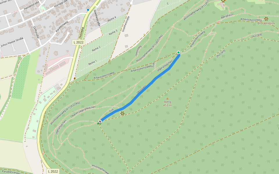 Ottostieg walking route map in Heilbad Heiligenstadt