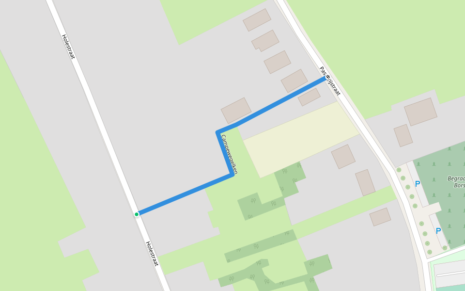 Campewegelken walking route map in Herzele