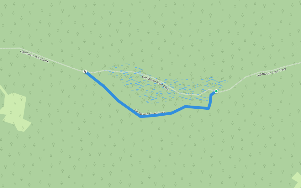 Eye Swamp Circuit Track walking route map in Snake Island