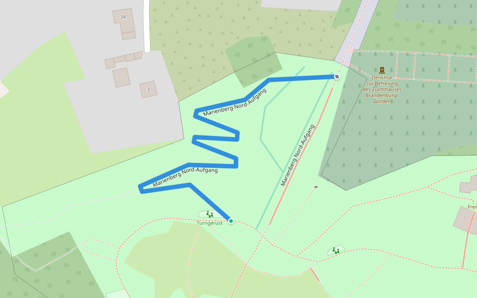 Marienberg Nord-Aufgang walking route map in Brandenburg an der Havel