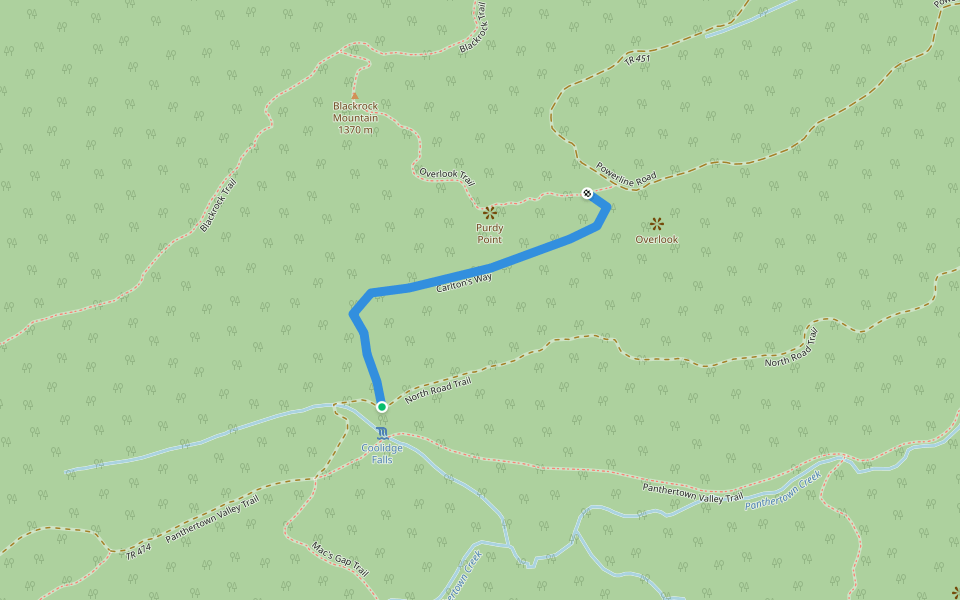 Carlton's Way walking route map in Glenville