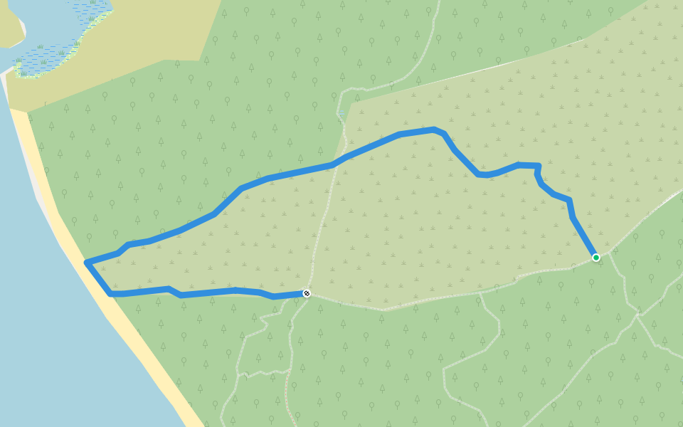 Big Plain Loop Track walking route map in Snake Island